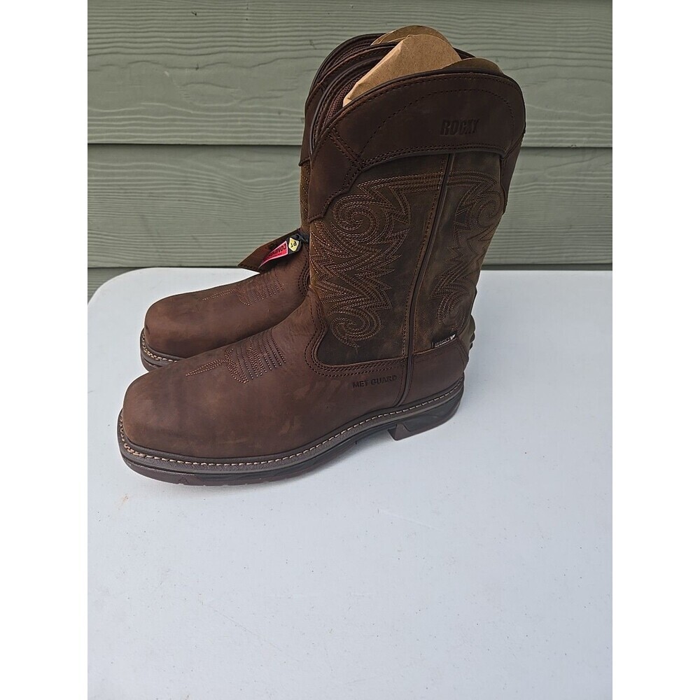 Rocky mens Waterproof Composite Toe Western Boot Size 11.5W